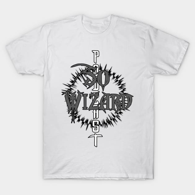 So Wizard Metal  - Hard Metal Style Soundwaves in Black T-Shirt by So Wizard Podcast